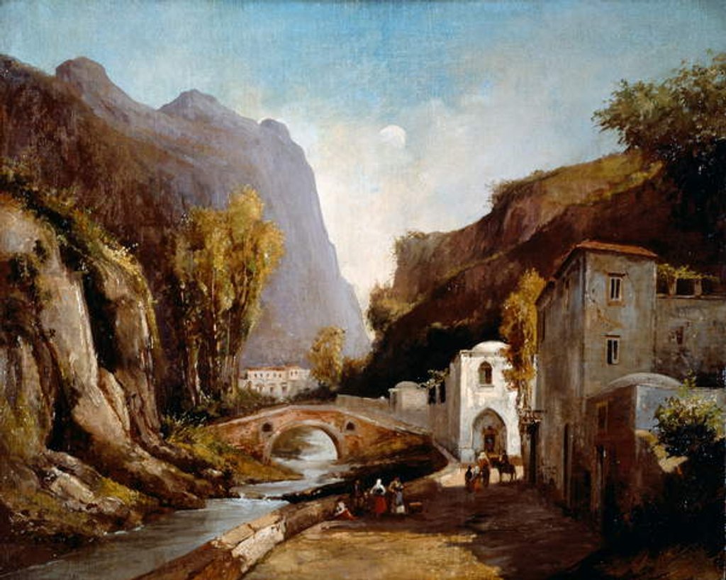 Detail of Mills valley in Amalfi by Teodoro Duclere