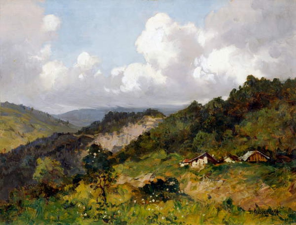 Detail of Summer in hills by Giuseppe Buscaglione