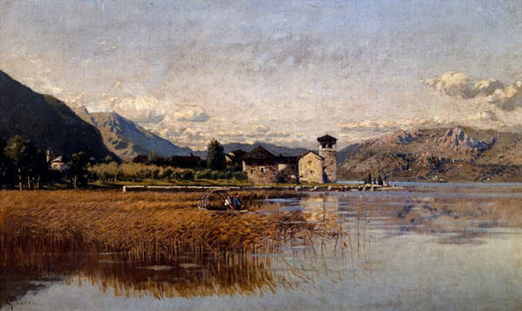 Detail of Lake Mezzola by Guido Ricci