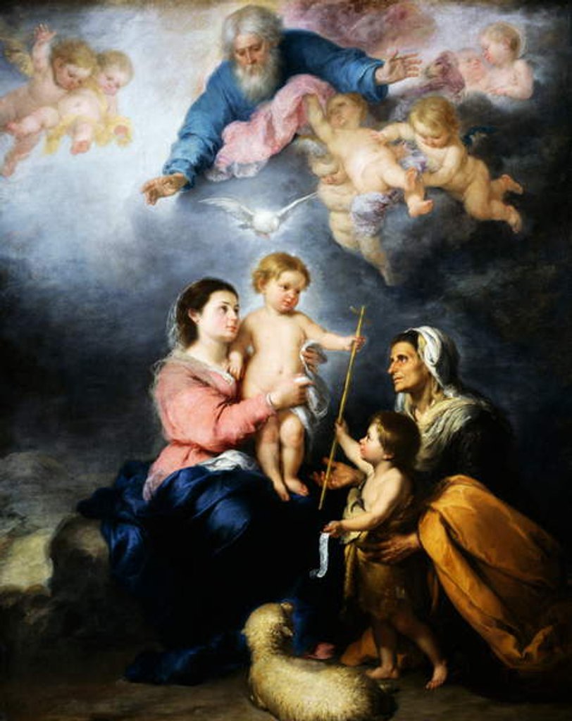 Detail of The Holy Family, 1680 by Bartolome Esteban Murillo