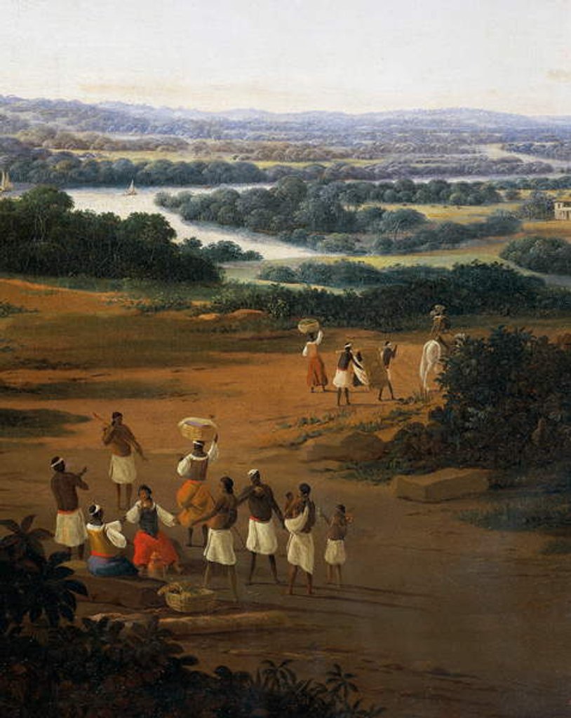 Detail of Serinhaem village in Brazil or The home of a sugar cane planter in Brazil by Frans Jansz Post