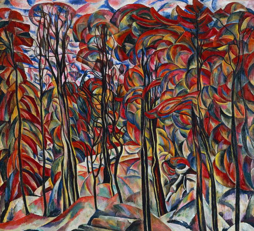 Detail of Autumn, 1925 by Abraham Anshelovich Manievich