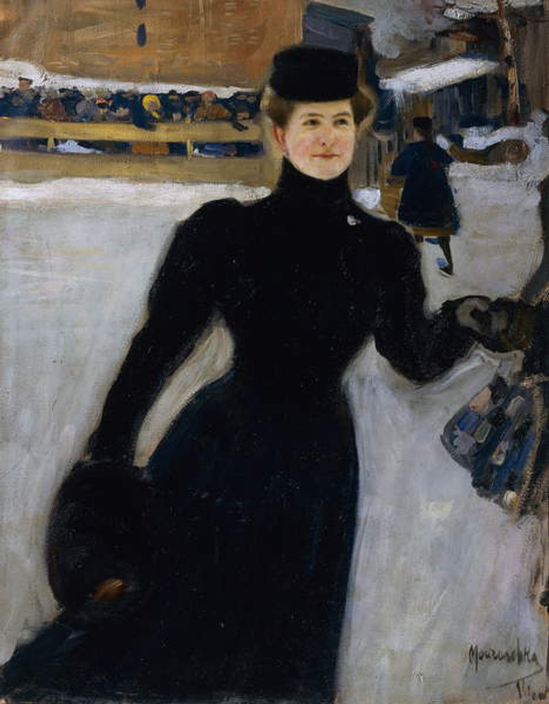 Detail of At skating rink, 1902-1903 by Oleksandr Murashko