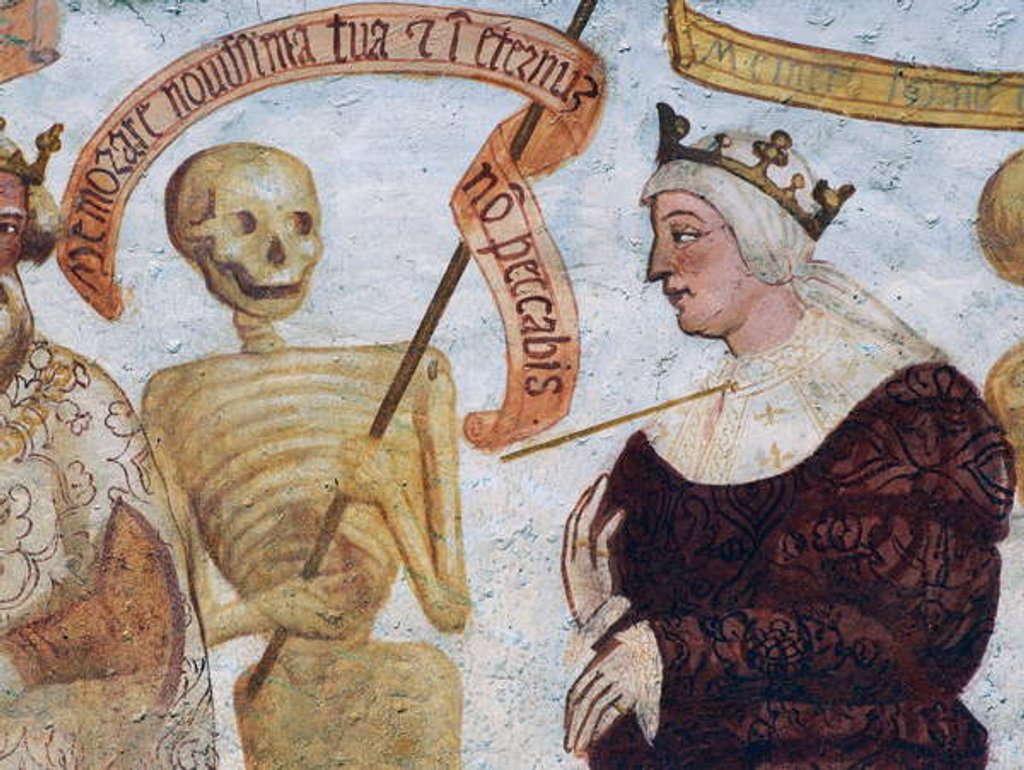 Detail of Death with the Queen by Simone II Baschenis