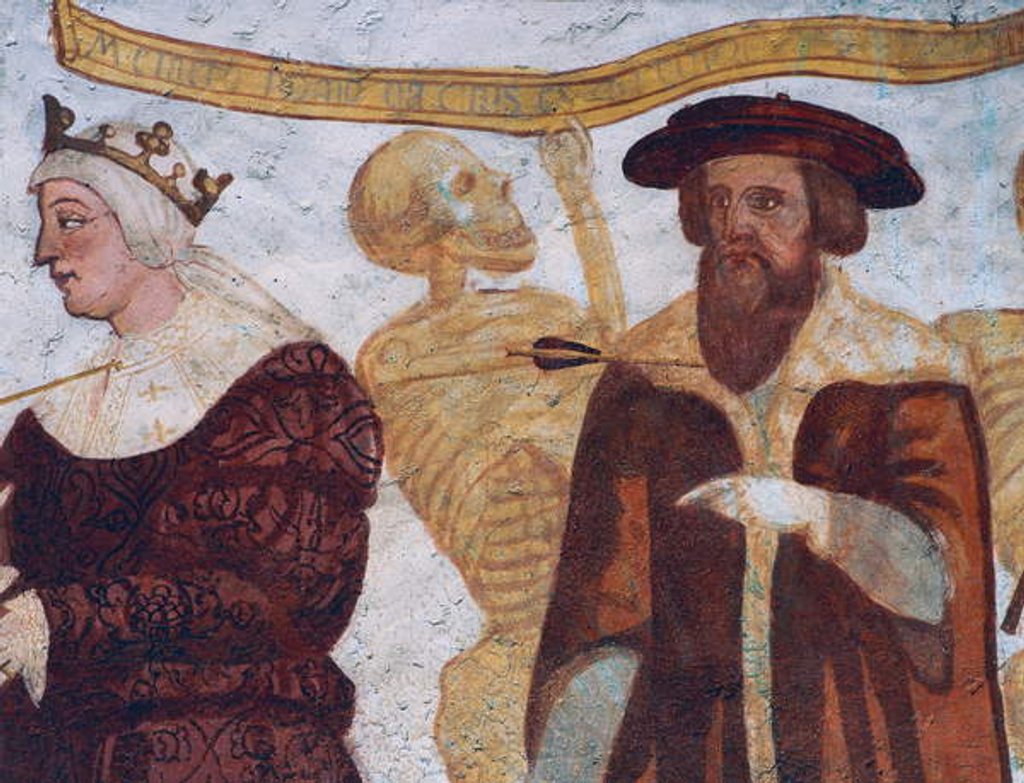 Detail of Death with the Duke by Simone II Baschenis