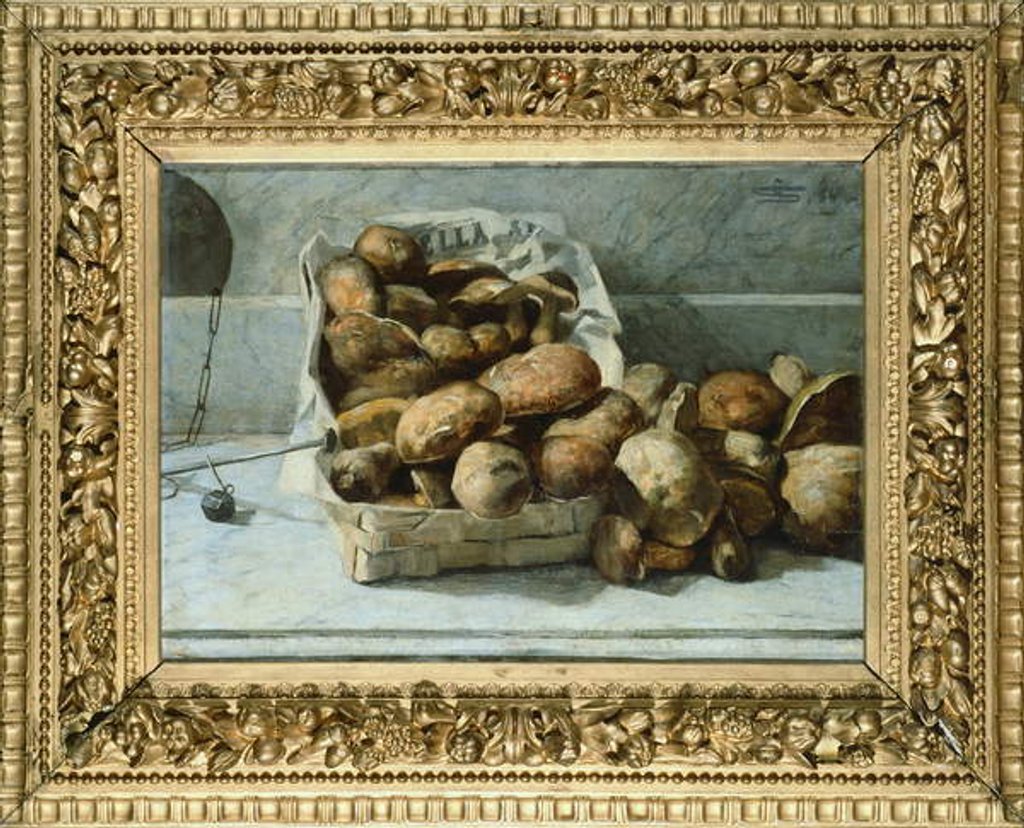 Detail of Mushrooms, 1886 by Giovanni Segantini