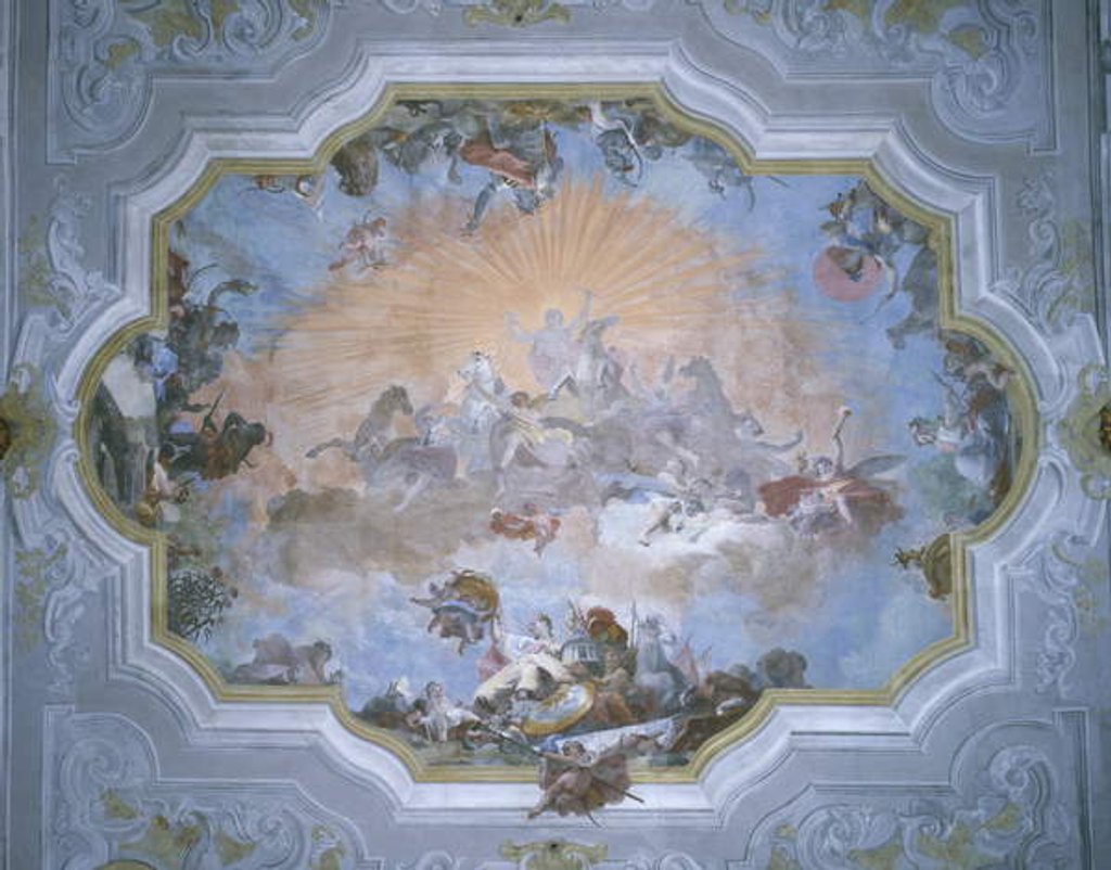 Detail of Four corners of the world, ceiling of the ballroom, 1753 by Giovanni Battista Crosato