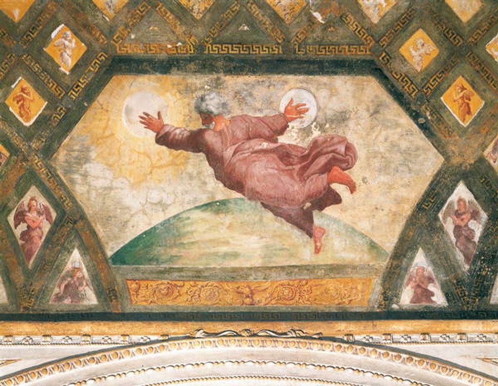 Detail of The Creation of the Sun and Moon, c.1518 by Raphael