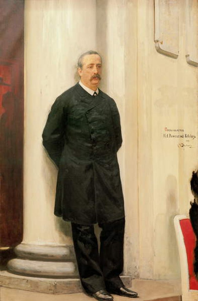 Detail of Portrait of Alexander Borodin, 1888 by Ilya Efimovich Repin