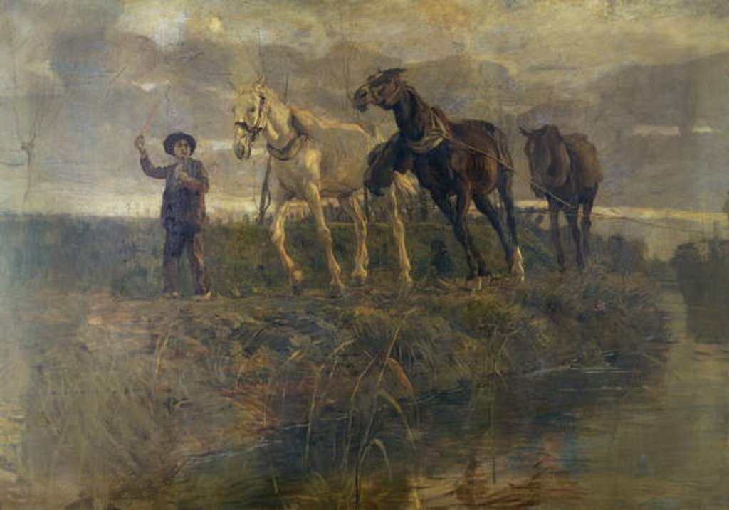 Detail of Towpath, 1905 by Ettore Tito