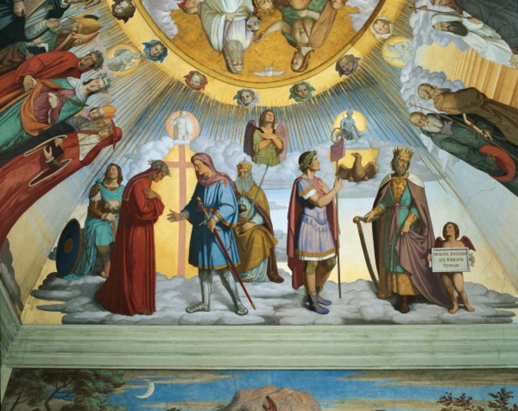 Detail of Scene from 'the Heavens of the Blessed and the Empyrean', Dante Room by Philipp Veit