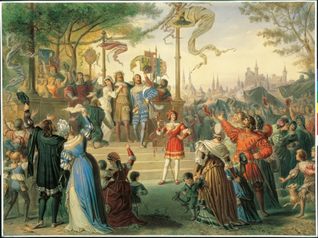 Detail of The Feast of St. John, Scene 5 from 'Die Meistersinger' by Richard Wagner, 1888 by Michael Echter