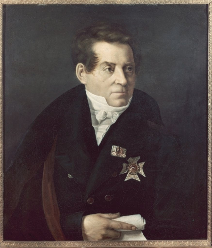 Detail of Portrait of August Wilhelm von Schlegel, 19th century by Adolf Hohneck