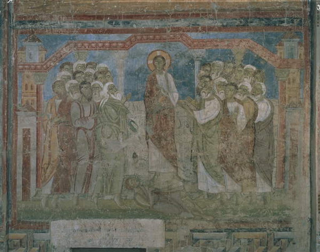 Detail of Jesus heals a possessed man in the Capernaum synagogue by Austrian School