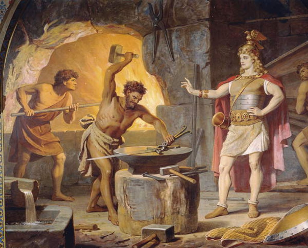 Detail of Sigurd goes to the dwarf Mime by Wilhelm Hauschild