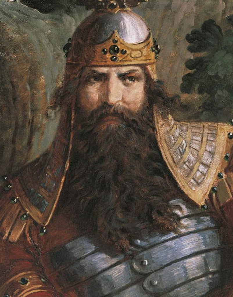 Detail of Gunther, King of Burgundy, c.1882-83 by Wilhelm Hauschild