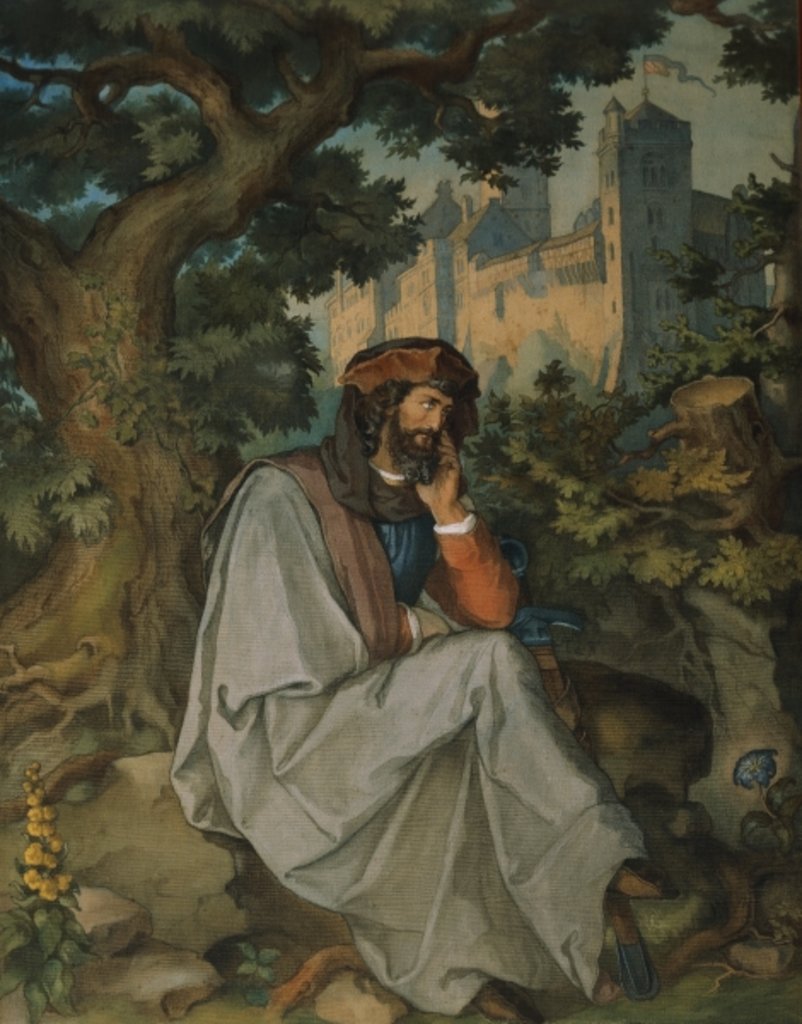 Detail of I Sat Upon a Rock by German School