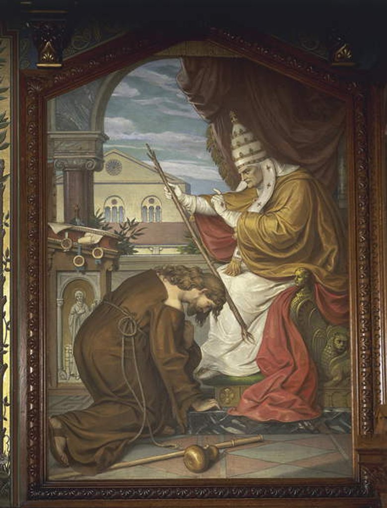 Detail of Tannhauser confesses his sins to Pope Urban IV by German School