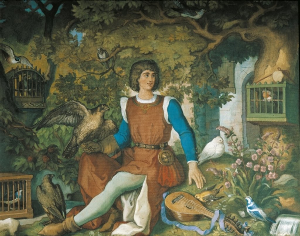 Detail of Portrait of Walther von der Vogelweide by Eduard Ille