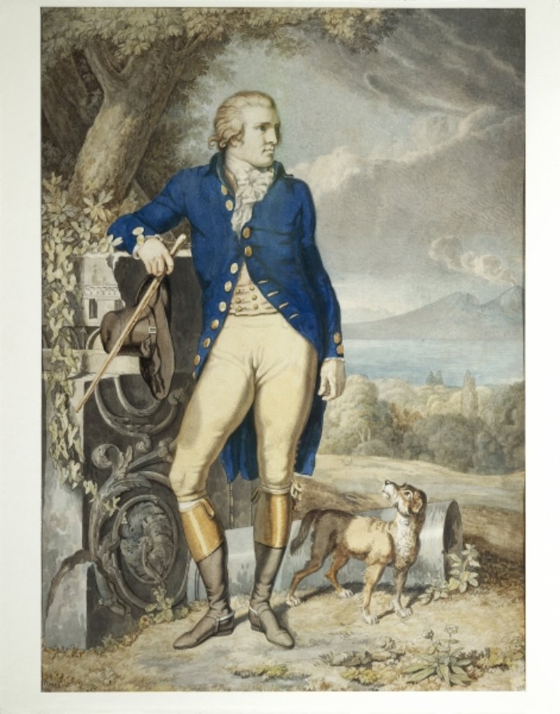 Detail of Portrait of Johann Wolfgang von Goethe in the country by Johann Heinrich Wilhelm Tischbein