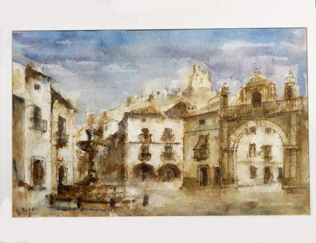 Detail of Set design for 'The Barber of Seville' by Gioachino Rossini by G Rigon