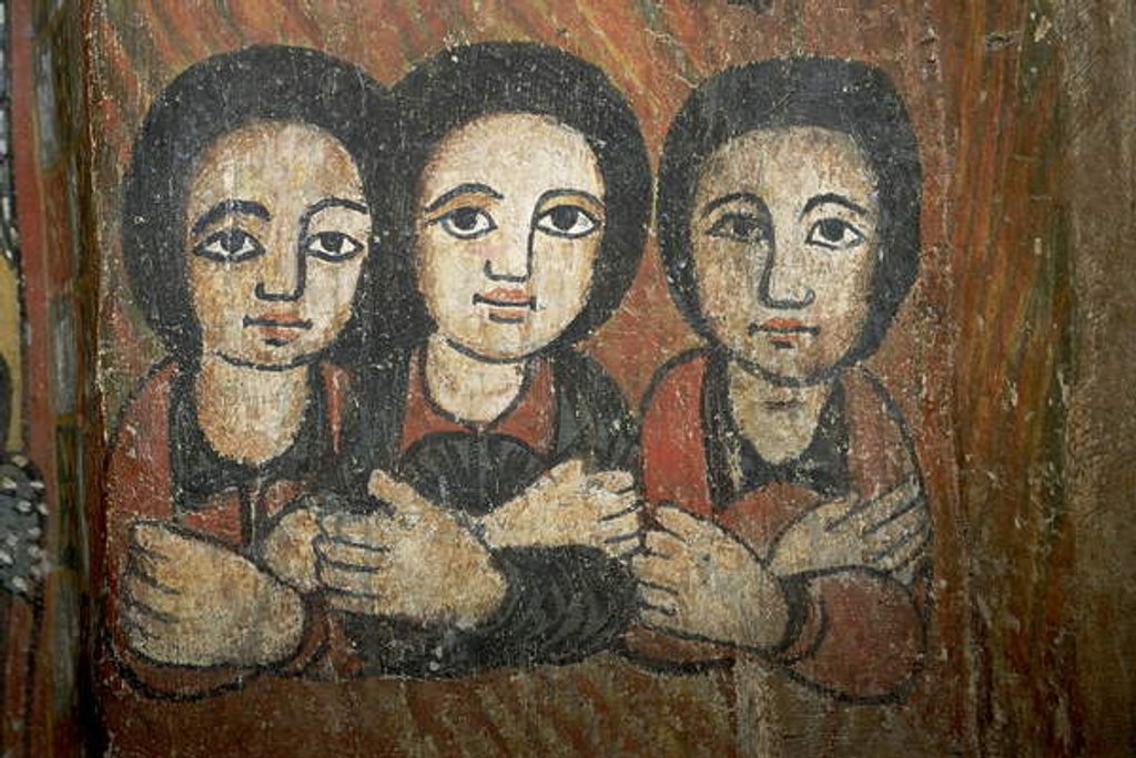Detail of Detail of wall painting by School Ethiopian