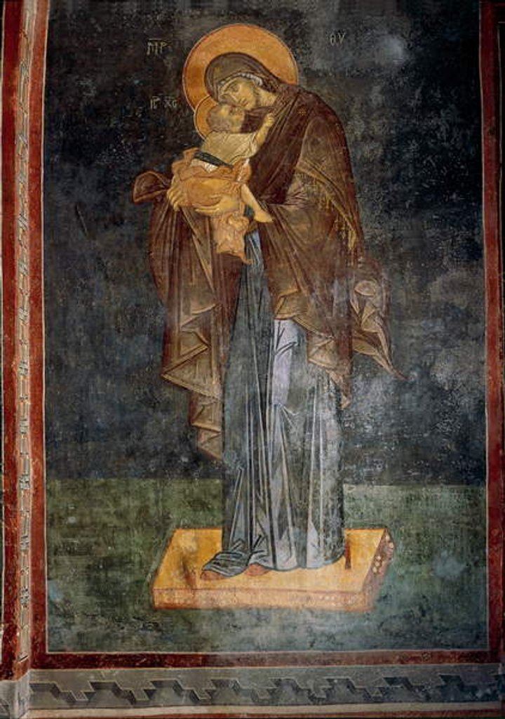 Detail of Virgin and Child by Byzantine Byzantine