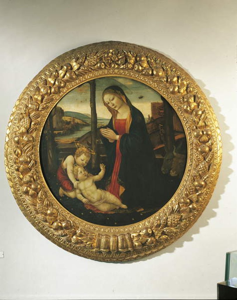 Detail of Madonna and Child with St. John by Master of the Miller Tondo (attr. to)