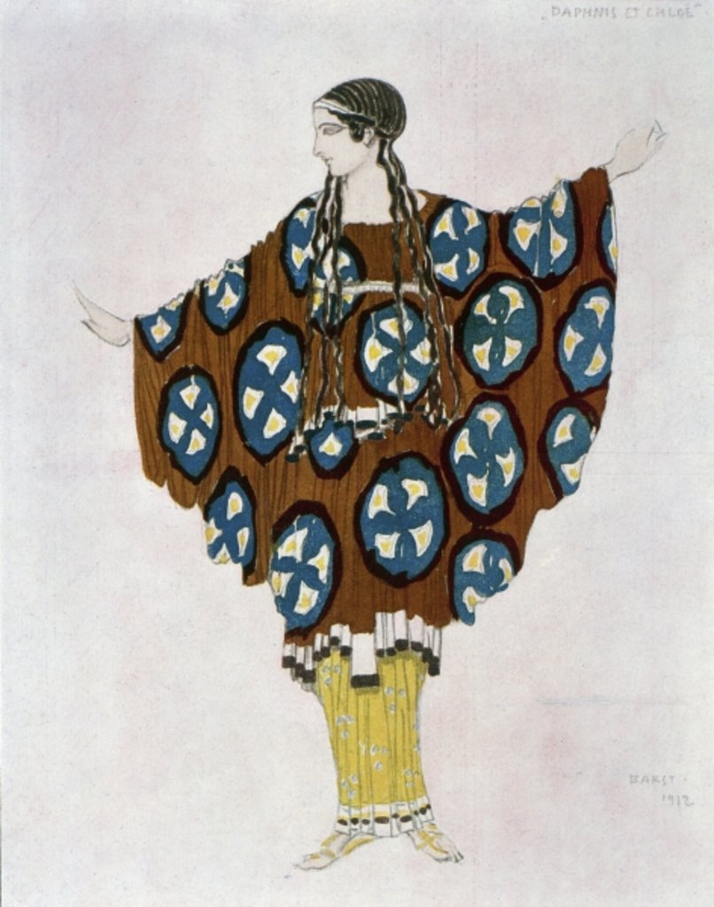 Detail of Costume design for Ravel by Leon Bakst