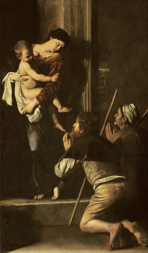 Detail of Madonna of the Pilgrims, c.1603-05 by Michelangelo Merisi da Caravaggio