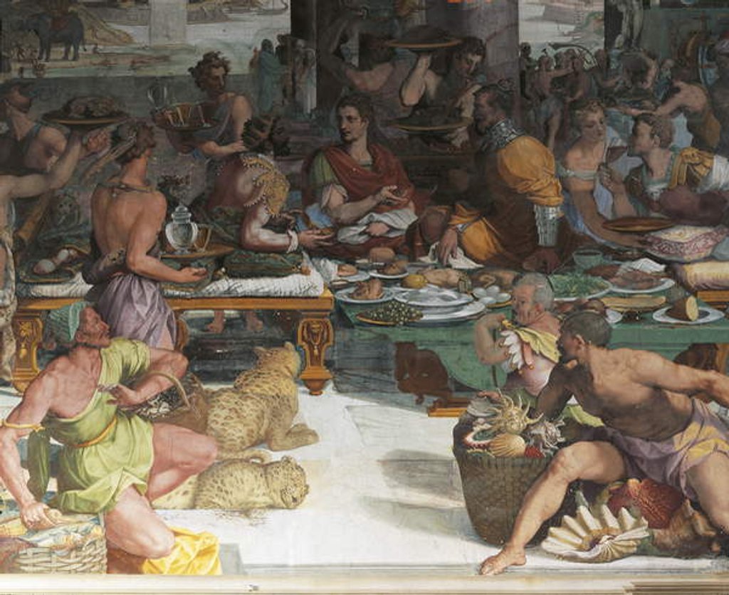 Detail of Julius Caesar receiving the tax of Egypt by Andrea del Sarto