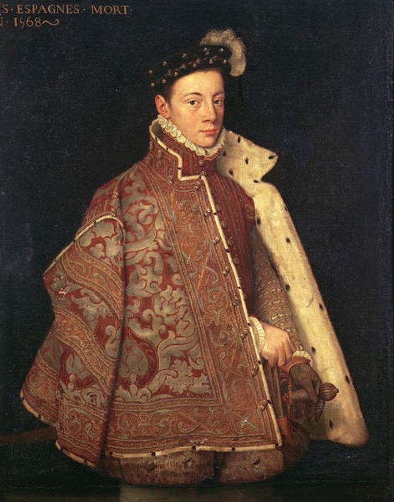 Detail of Portrait of Don Carlos, Prince of Asturias by Antonio Moro