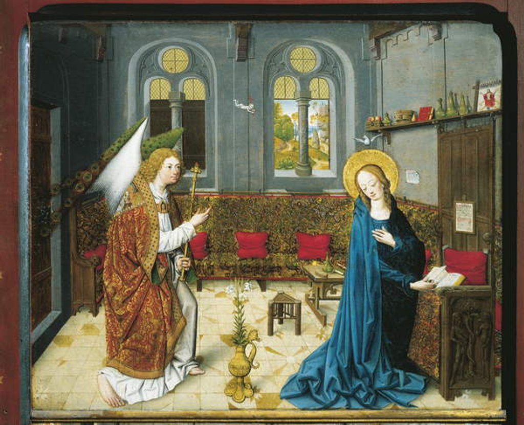 Detail of The Annunciation by Master Aachen
