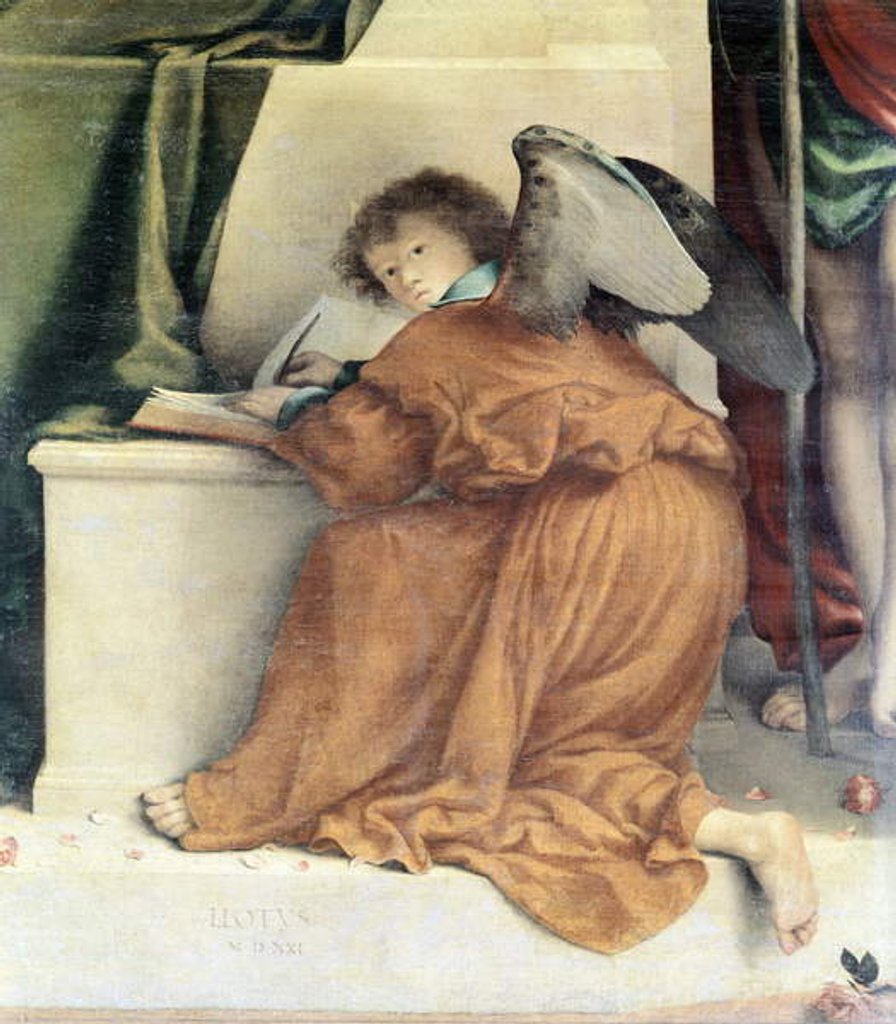 Detail of San Bernardino Altarpiece, 1521 by Lorenzo Lotto