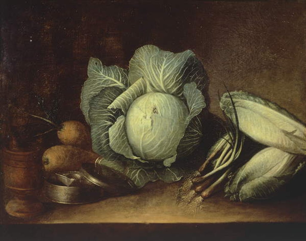 Detail of Still life with vegetables, 1739-40 by Francois Jouvenet
