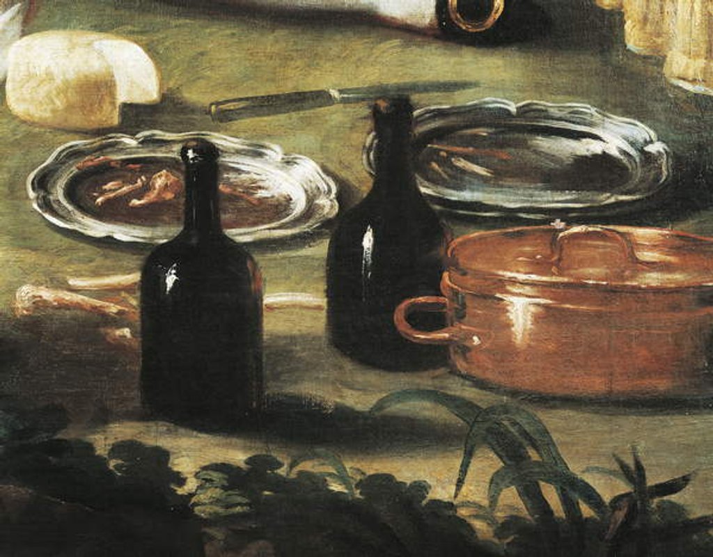 Detail of The picnic on banks of Manzanares, Detail by Francisco Jose de Goya y Lucientes