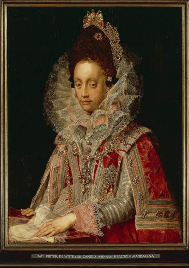 Detail of Portrait of the Duchess Magdalena, c.1613 by Peter Candid