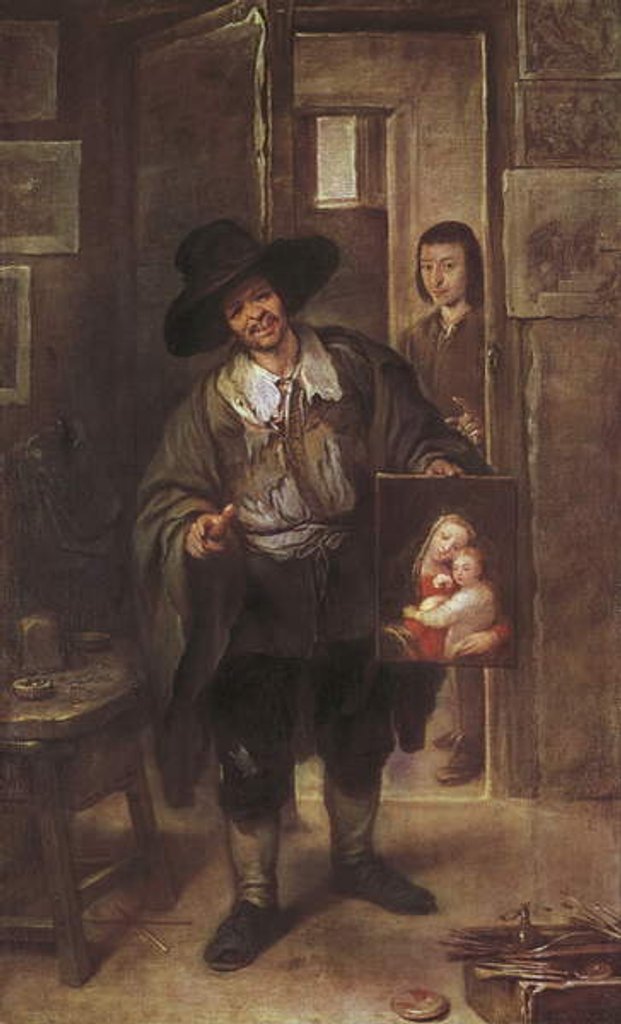 Detail of Studio Scene, after 1670 by Jose Antolinez