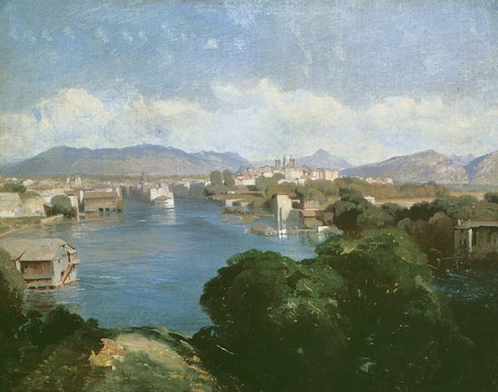 Detail of Saint-Jean-Sur, Geneva by Alexandre Calame