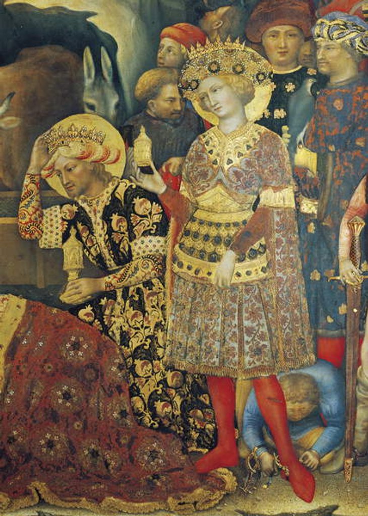 Detail of Adoration of the Magi detail of kings, 1423 by Gentile da Fabriano