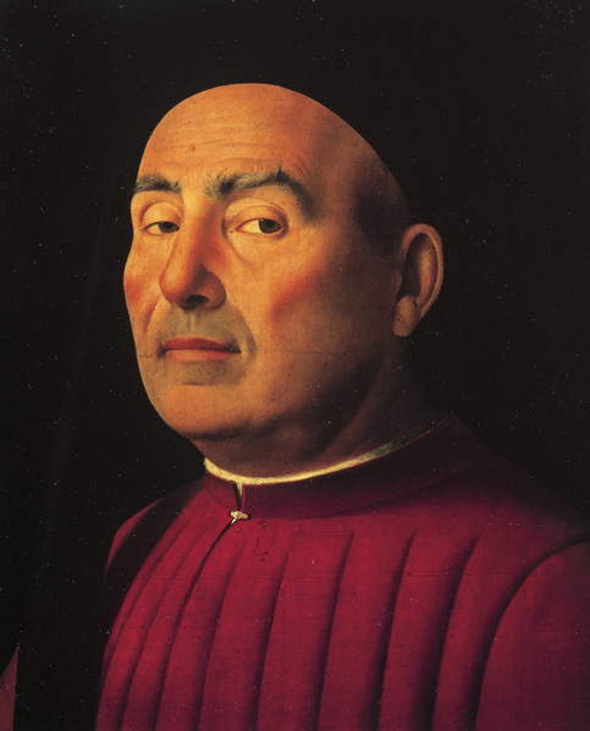 Detail of Portrait of a Man or Trivulzio by Antonello da Messina