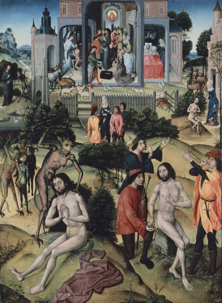 Detail of Scenes from the Life of Job, 1480-90 by Master of the St. Barbara Legend