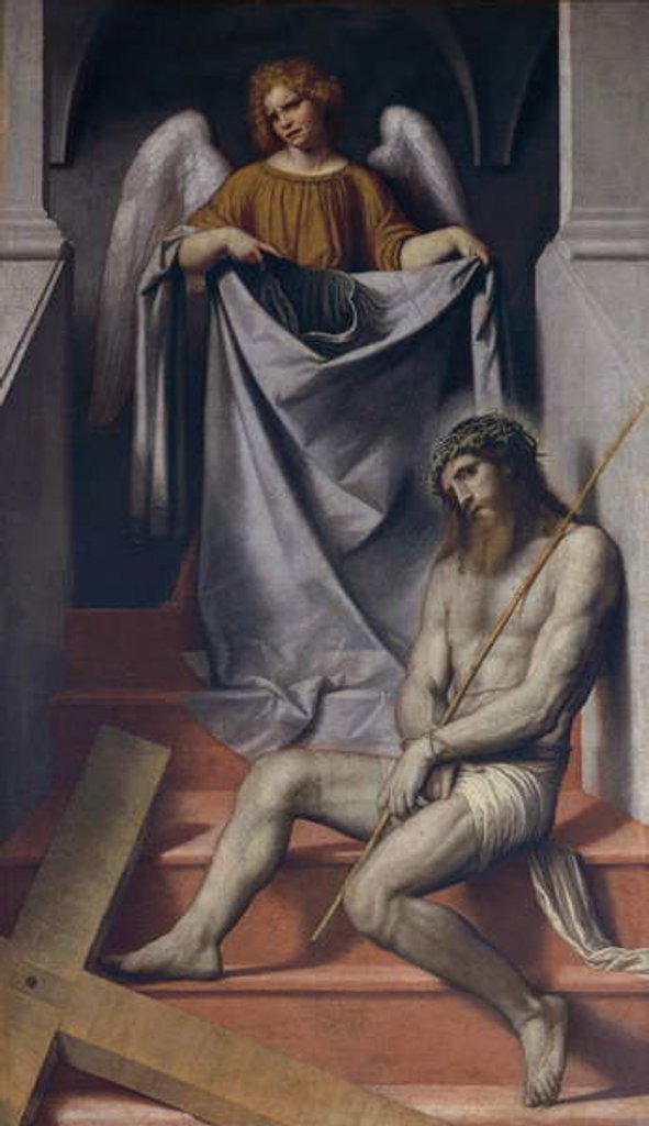 Detail of Passion of Christ and angel, 1540-1560 by Alessandro Bonvicino Moretto