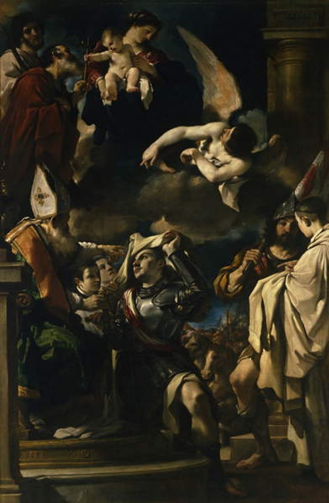Detail of Saint William of Aquitaine Receiving the Cowl, 1620 by Guercino