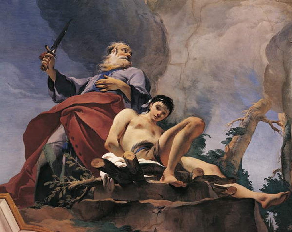 Detail of The sacrifice of Isaac, 1726-1739 by Giovanni Battista (1696-1770) Tiepolo