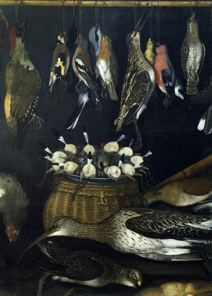 Detail of Still life with Birds, by Master of the Hartford Still-life by Michelangelo Merisi da Caravaggio