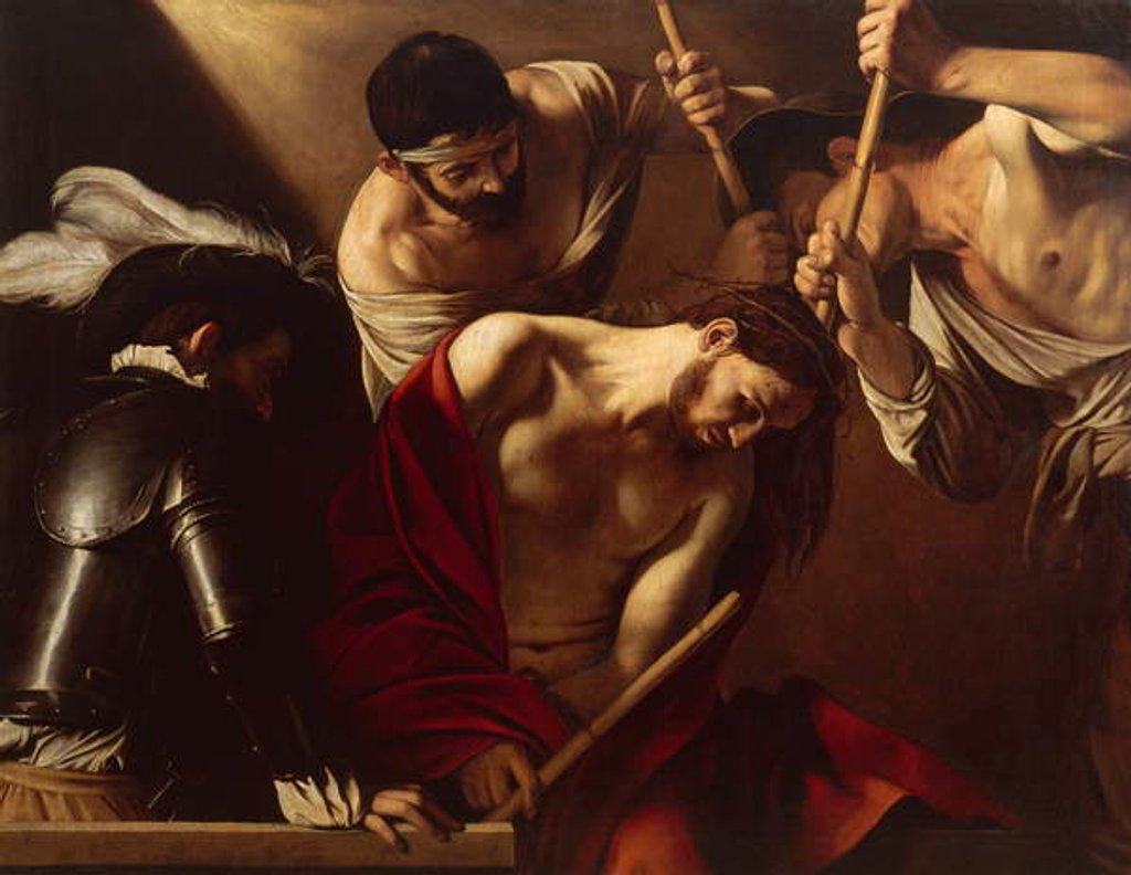 Detail of The Crowning with Thorns, c.1603 by Michelangelo Merisi da Caravaggio