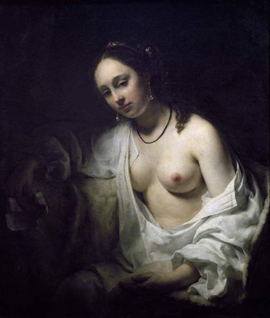 Detail of Bathsheba receiving letter from David, by Willem Drost by Willem Drost