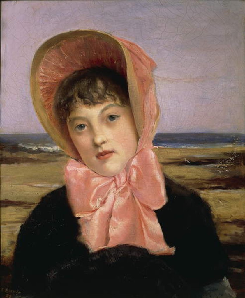 Detail of Girl with Pink Hat, 1883 by Jacques-Emile Blanche