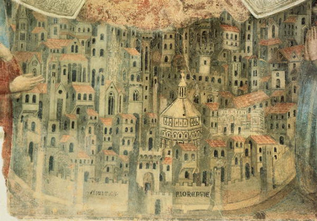 Detail of View of Florence by Bernardo Daddi